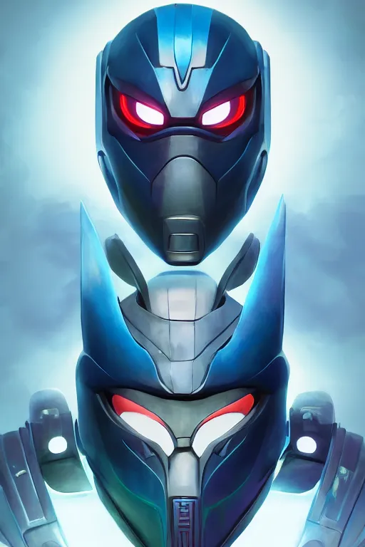 Image similar to epic mask helmet robot ninja portrait stylized as fornite style game design fanart by concept artist gervasio canda, behance hd by jesper ejsing, by rhads, makoto shinkai and lois van baarle, ilya kuvshinov, rossdraws global illumination radiating a glowing aura global illumination ray tracing hdr render in unreal engine 5