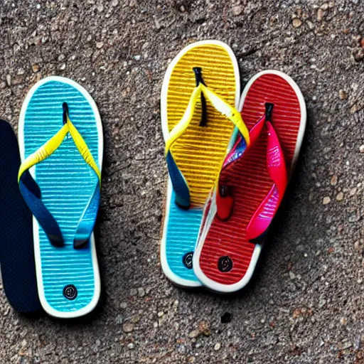 Image similar to photo of flip - flops made of sardines