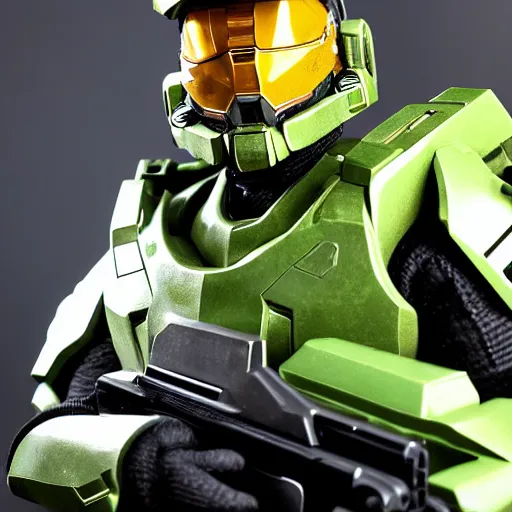 professional photo portrait of the master chief from | Stable Diffusion ...
