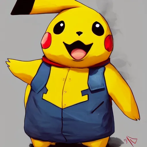 Image similar to portrait of a communist pikachu in team fortress 2 style, epic, fantasy, hd shot, digital portrait, beautiful, artstation, comic style, by artgerm, guy denning, jakub rozalski, magali villeneuve and charlie bowater