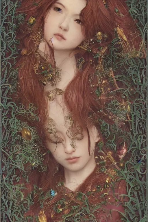 Prompt: An extremely beautiful pre-raphaelite ornate portrait of a very beautiful asian witch, surreal, ultradetailed, intricate, elegant, digital art painting, concept art, smooth, sharp focus, magazine art cover illustration, regal, award winning picture, extremely detailed masterpiece, sense of awe, featured on Artstation, Artgerm, winning award piece, ethereal bubbles, Aetherpunk, low-key neon lightning, stormy weather, Exquisite floral details, 8K detail post-processing, matte, oil painting