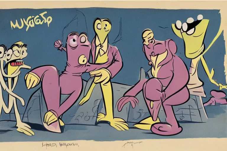 Prompt: mugwump animated series by hanna barbera, 1 9 5 0 s cartoon production art