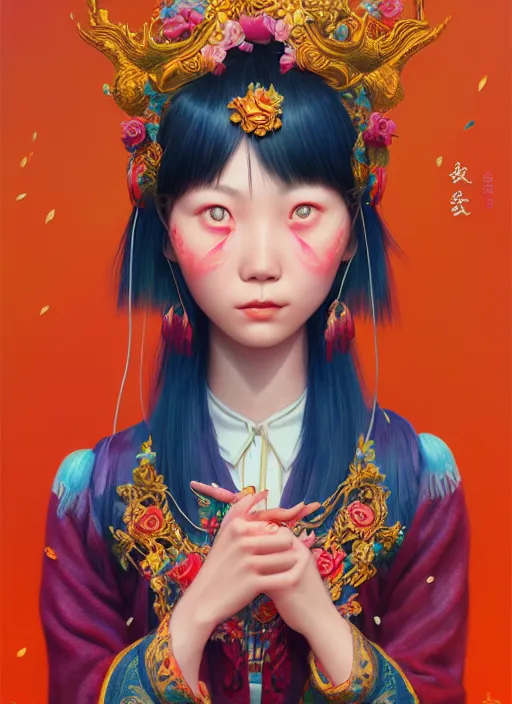 Image similar to pretty yunnan girl : : by martine johanna and simon stalenhag and chie yoshii and casey weldon and wlop : : ornate, dynamic, particulate, rich colors, intricate, elegant, highly detailed, centered, artstation, smooth, sharp focus, octane render, 8 k