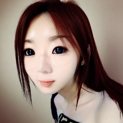 Prompt: close-up photo of Japanese AV idol face, instagram filters