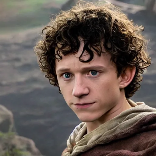 Image similar to tom holland as frodo baggins