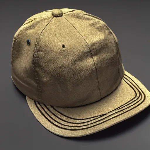 Image similar to a yeezy style hat from the year 2 0 4 0, highly detailed, epic lighting, hyper photorealism, low angle, trending on artstation 8 k