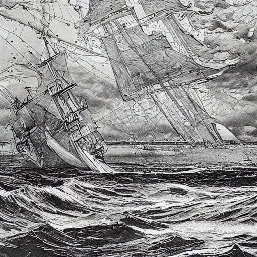 Image similar to galley on stormy seas by ed fairburn, joseph clement coll, franklin booth