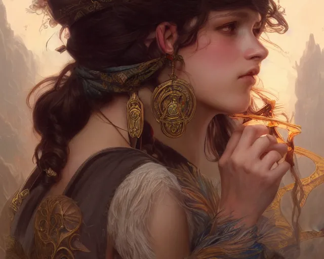 Image similar to photography of edward julius detmold, deep focus, d & d, fantasy, intricate, elegant, highly detailed, digital painting, artstation, concept art, matte, sharp focus, illustration, hearthstone, art by artgerm and greg rutkowski and alphonse mucha