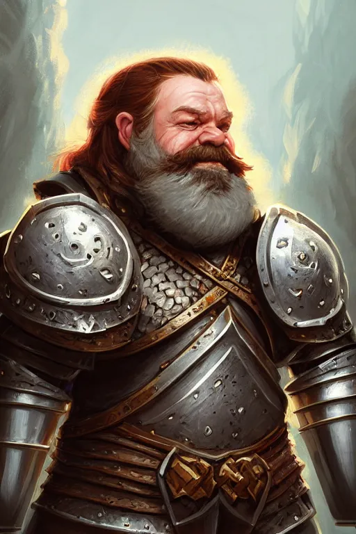 Image similar to dwarf knight portrait, highly detailed, d & d, fantasy, highly detailed, digital painting, trending on artstation, concept art, sharp focus, illustration, global illumination, ray tracing, realistic shaded, art by artgerm and greg rutkowski and fuji choko and viktoria gavrilenko and hoang lap