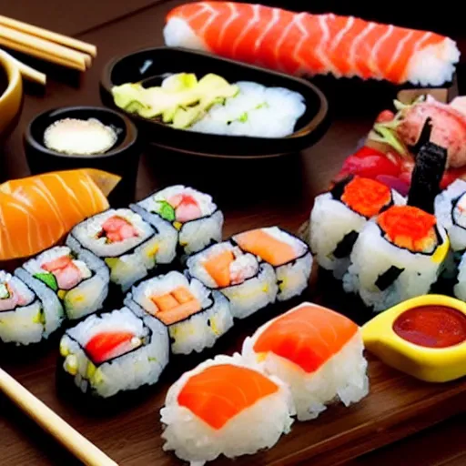 Image similar to lovely sushi buffet