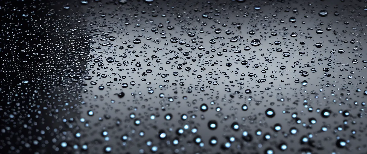 Image similar to water droplets reflected, 3 d octane render, reflective, raytracing, dynamic lighting, focus