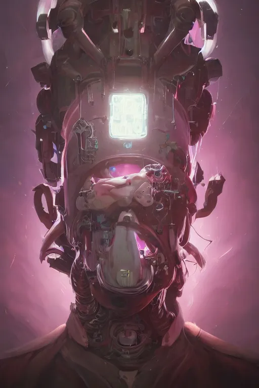 Prompt: portrait of a malevolent cybernetic necromancer llama, cyberpunk concept art by pete mohrbacher and artgerm and wlop and greg rutkowski and deathburger, digital art, highly detailed, intricate, sci-fi, sharp focus, Trending on Artstation HQ, deviantart, unreal engine 5, 4K UHD image