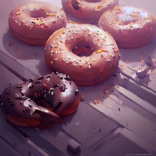 Image similar to 🍩 , digital Art, Greg rutkowski, Trending artstation,cinematic