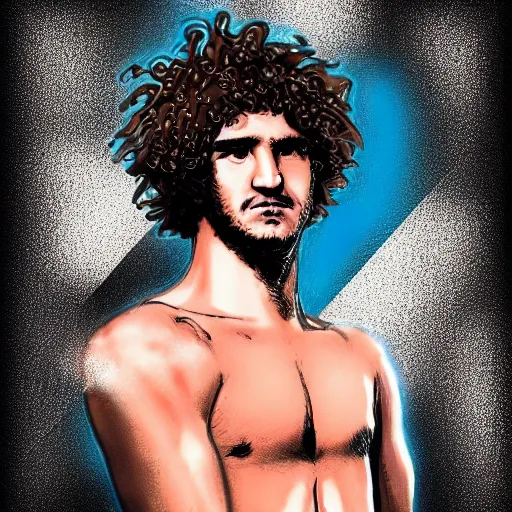 Prompt: Ben Askren in the style of Anime