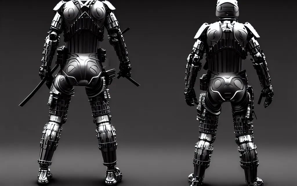 Image similar to war, diverse katana cybersuits, from behind, wide wide angle, vivid, elaborate, highly detailed, beautiful lighting