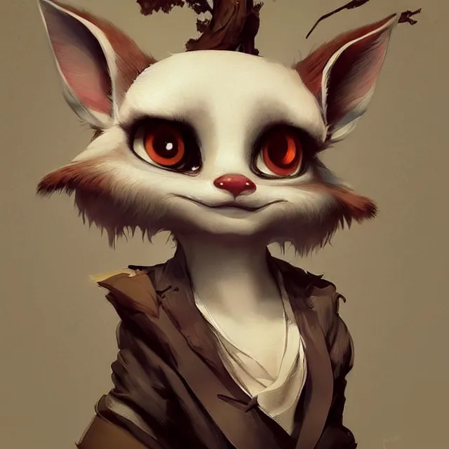 Image similar to a beautiful portrait of a cute anthropomorphic humanoid fursona. big eyes. character design by cory loftis fenghua zhong ryohei hase isma