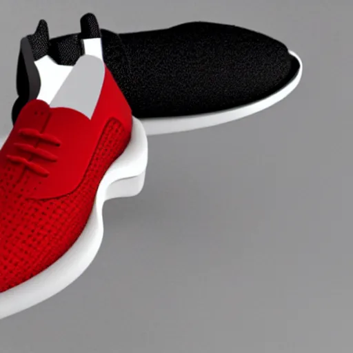 Prompt: 3d printed shoes, 3d rendering