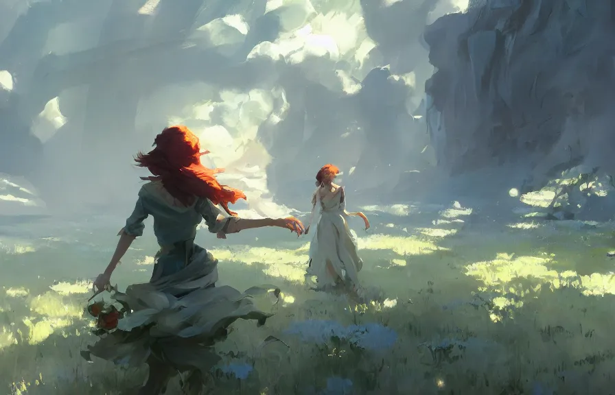 Prompt: greg manchess concept art of a the winding flower, key visual, ambient lighting, highly detailed, digital painting, artstation, concept art, sharp focus, by makoto shinkai and akihiko yoshida and hidari and wlop and greg rutkowski