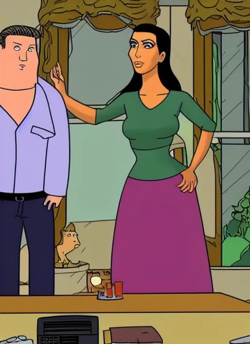 Image similar to TV show still of kim kardashian in King Of The Hill.