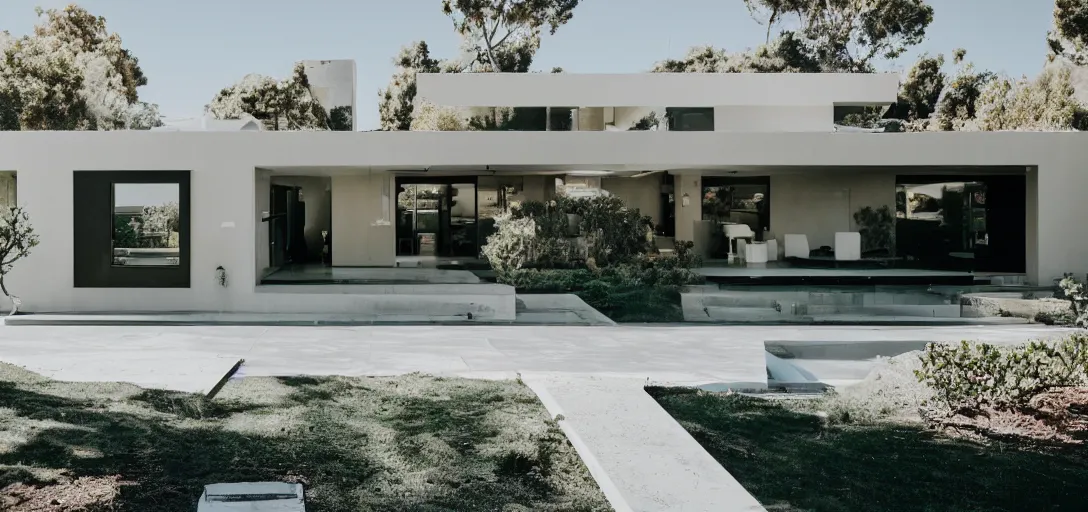 Image similar to the perfect beautiful modern house in los angeles 50mm camera