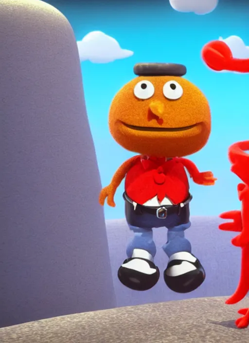 Prompt: little mr fancy pants by jim henson and roger hargreaves, unreal engine