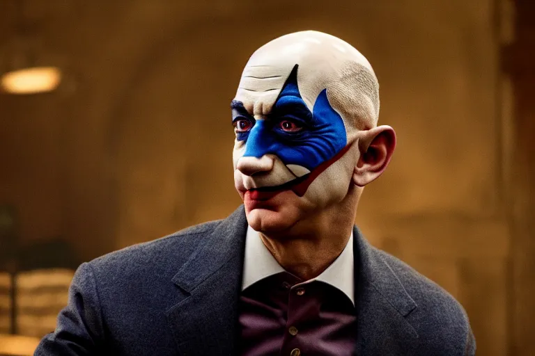 Image similar to jeff bezos in joker (2019), cinematic lighting, extremely detailed