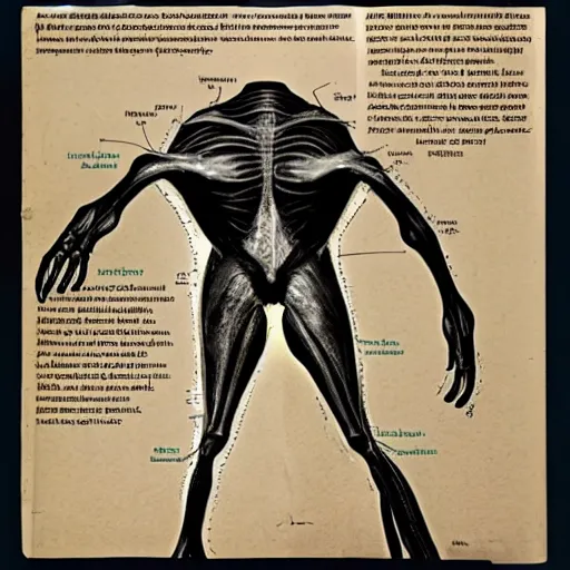 Prompt: textbook on alien anatomy