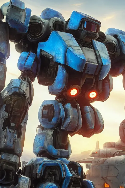 Image similar to mechwarrior 5 : mercenaries mech megaman transformer robot boss tank engine game octane render, 4 k, hd 2 0 2 2 3 d cgi rtx hdr style chrome reflexion glow fanart, global illumination ray tracing hdr fanart arstation by ian pesty by jesper ejsing pixar and disney unreal zbrush central hardmesh