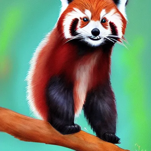 Image similar to red panda by Yuumei