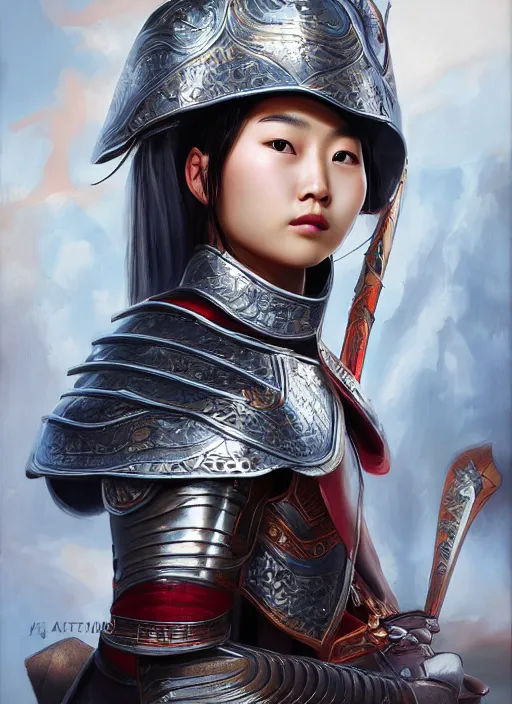 a portrait of a beautiful young chinese warrior in | Stable Diffusion ...