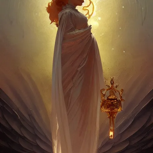 Image similar to a divine angel, highly detailed, digital painting, artstation, concept art, sharp focus, illustration, art by greg rutkowski and alphonse mucha