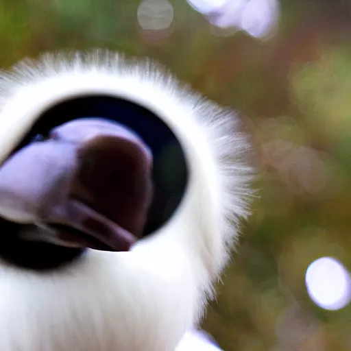 Prompt: a fisheye photo of a dodo bird