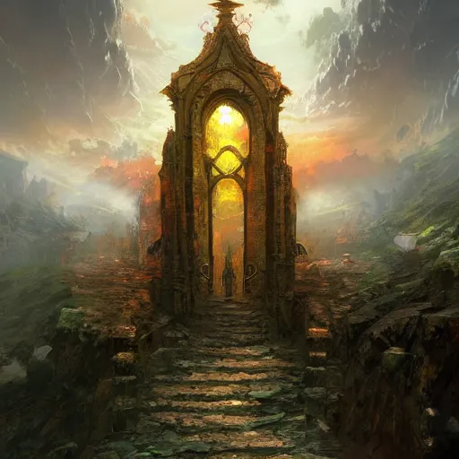 Image similar to The gates of Heaven by Marc Simonetti, 8k