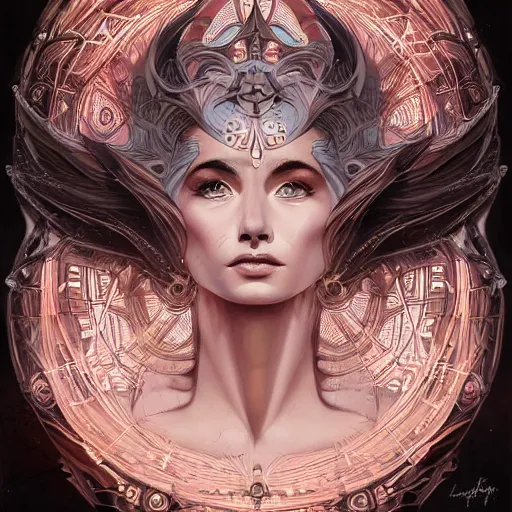 Image similar to timelord metatron, heroine, beautiful, detailed symmetrical close - up portrait, intricate complexity, in the style of artgerm and peter mohrbacher, cel - shaded