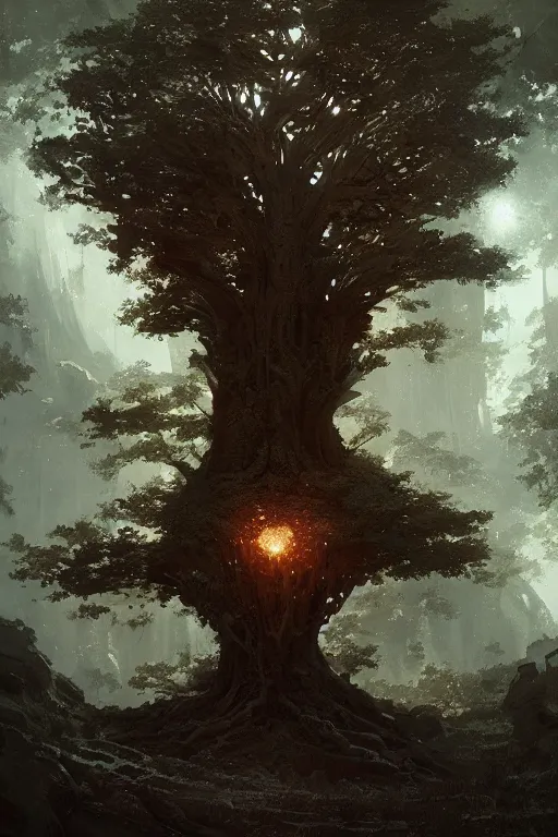 Image similar to tree of life by Greg Rutkowski