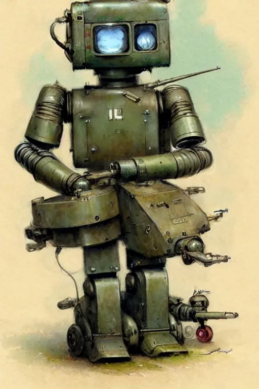 Image similar to (((((1950s military robot pet . muted colors.))))) by Jean-Baptiste Monge !!!!!!!!!!!!!!!!!!!!!!!!!!!