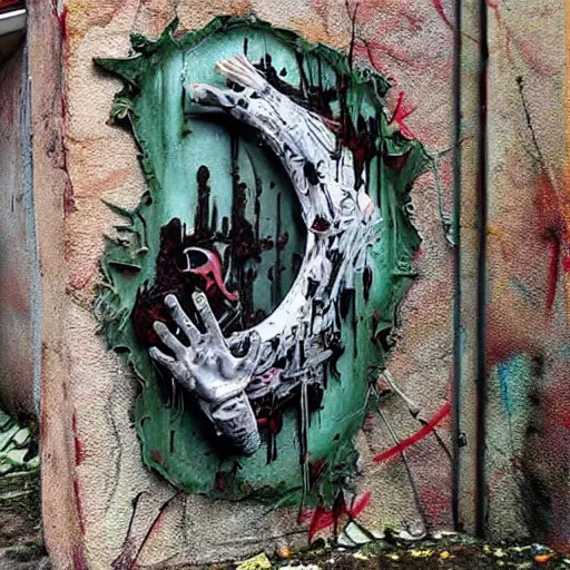 Prompt: just art for dark metal music, no words, no letters, only art by bordalo ii