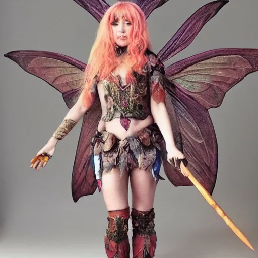 Prompt: full body photo of a fairy warrior