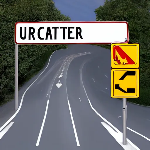 Image similar to confusing road signs, 8k resolution, ultrarealistic