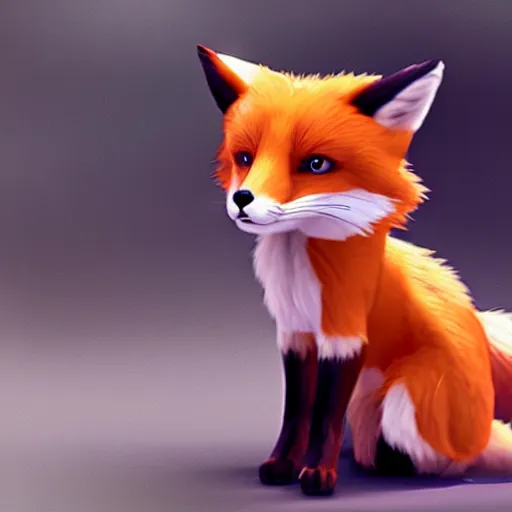 Prompt: a cute anime fox, high detail, unreal engine,