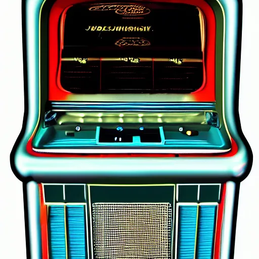 Image similar to full retro jukebox, symmetry, superb resolution