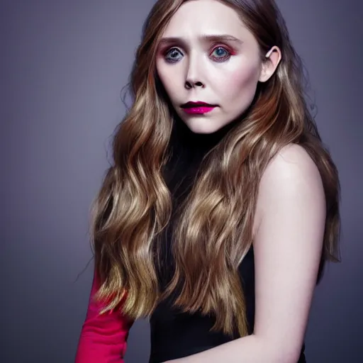 Prompt: elizabeth olsen inspired avant-garde art, deco fashion, highly detailed, photorealistic portrait, bright studio setting, studio lighting, crisp quality and light reflections, unreal engine 5 quality render