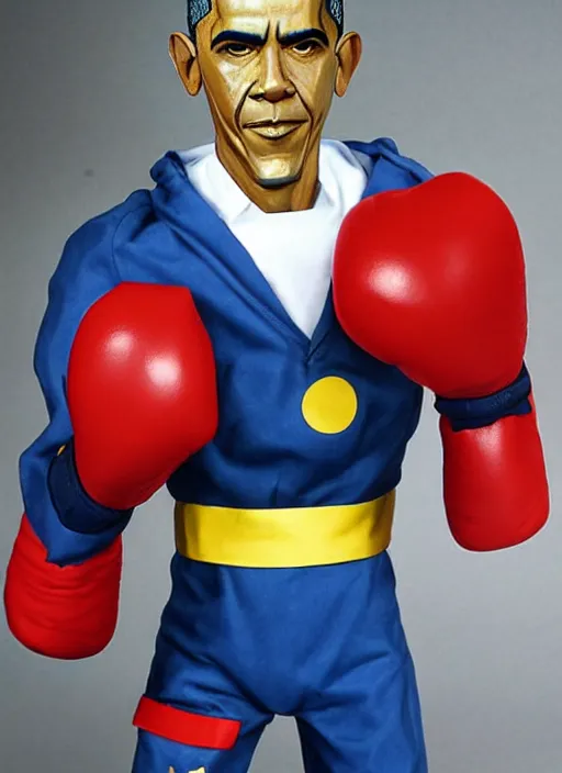 Prompt: obama boxing gundam