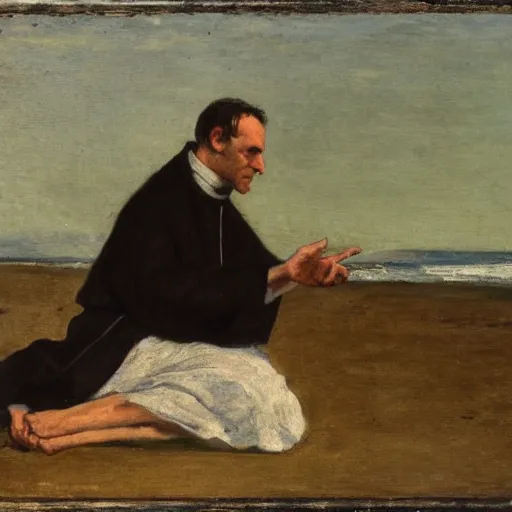 Image similar to A priest on the beach, Falter John Philip