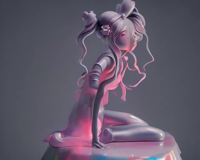 Image similar to James Jean isolated magical girl vinyl figure, figure photography, smooth sharp focus, holographic undertones, anime stylized, high detail, ethereal lighting - H 640