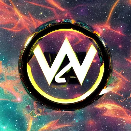 Image similar to a and w vaporwave logo, digital art, cosmic, 3 d high definition, trending on art station, photorealistic, high resolution, 8 k, octane, hyper detailed, insane details, intricate, elite, ornate, elegant trend, highly detailed and intricate, sharp focus, photography, unreal engine