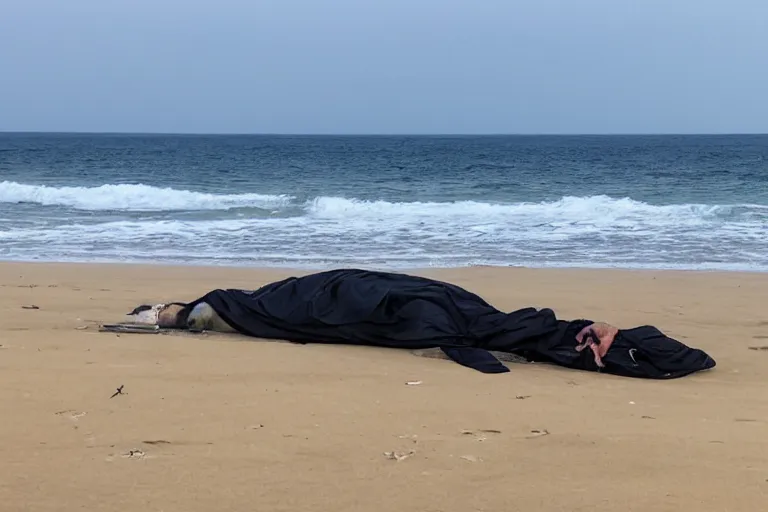 Image similar to lamboo dead body on the beach