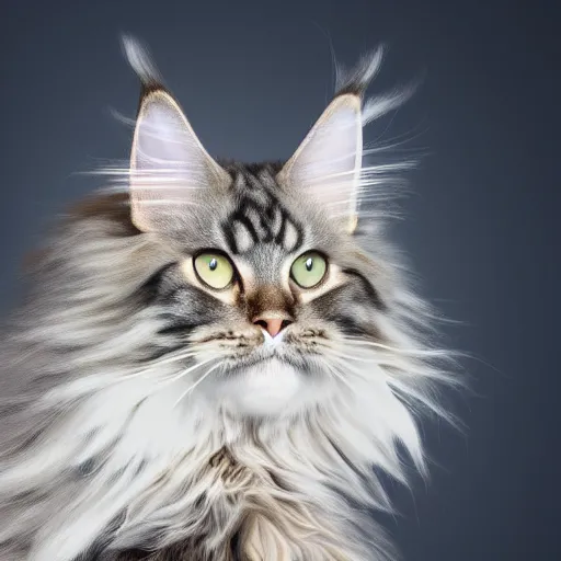 Prompt: A fluffy Maine Coon travelling through space. High resolution. Highly detailed. Art station. 8k