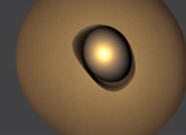 Prompt: 3d render of an egg shaped planet flying through interstellar space depicted by Leonardo da Vinci