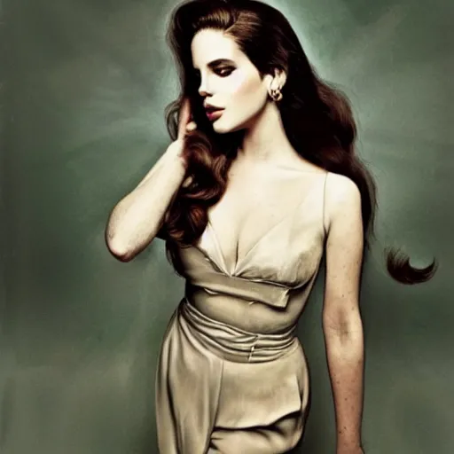 Image similar to stunning portrait of lana del rey by anne leibovitz